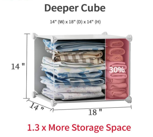 8 Cube Organizer Stackable Plastic Cube Storage Shelves Design