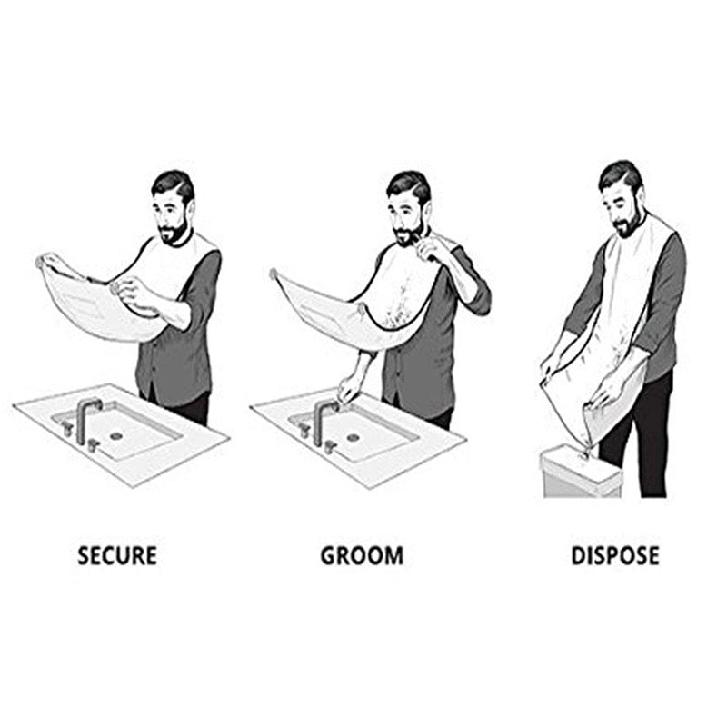 Male Shaving Apron Beard Shaving Apron Care Bib Face Shaved Hair Adult