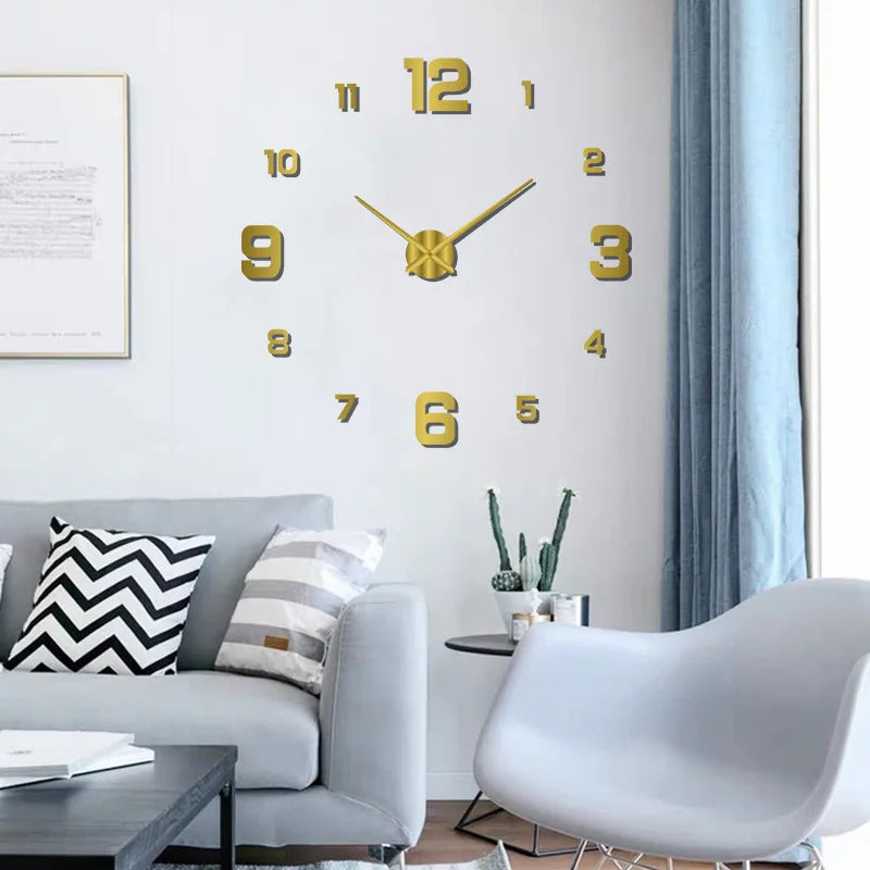 DIY Wall Clock Wall Decoration Home Silent Clock Living Room Office