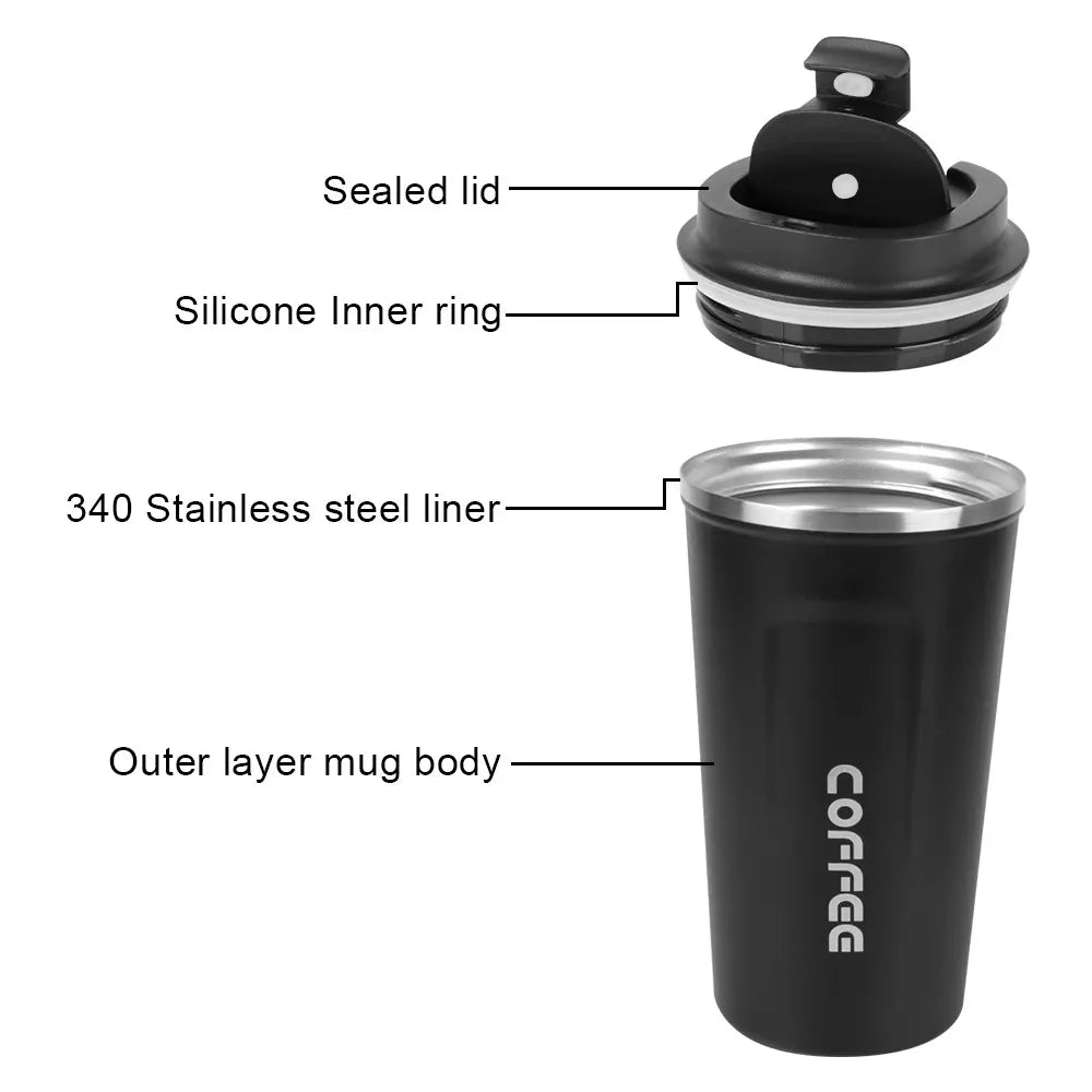 380/510ML Leakproof Travel Thermo Cup for Tea Water Coffee Cup