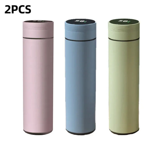 500ml Smart Water Bottle Stainless Steel Thermos Temperature Display