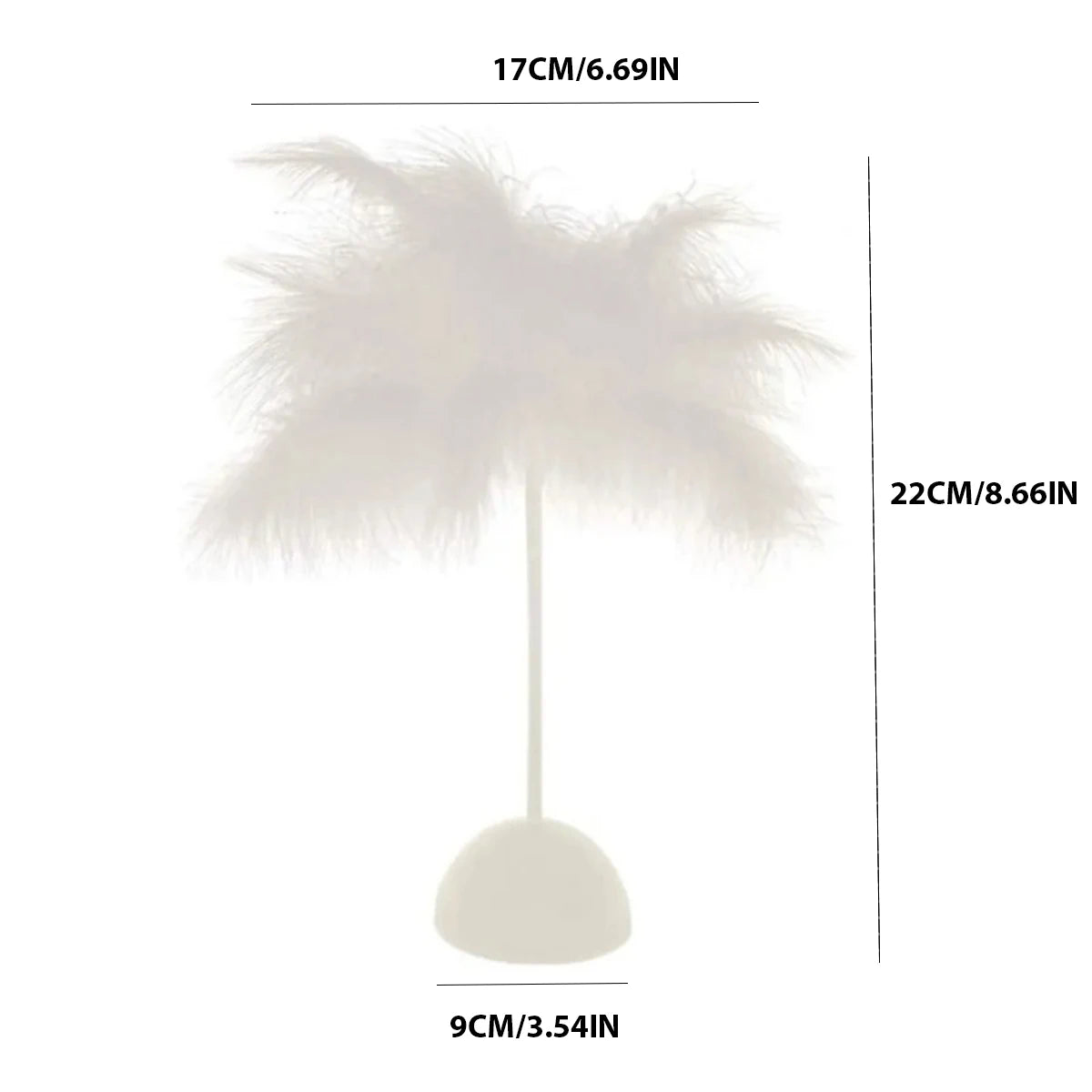 Battery Power Led Night Light For Bedroom Wedding Decoration Feather