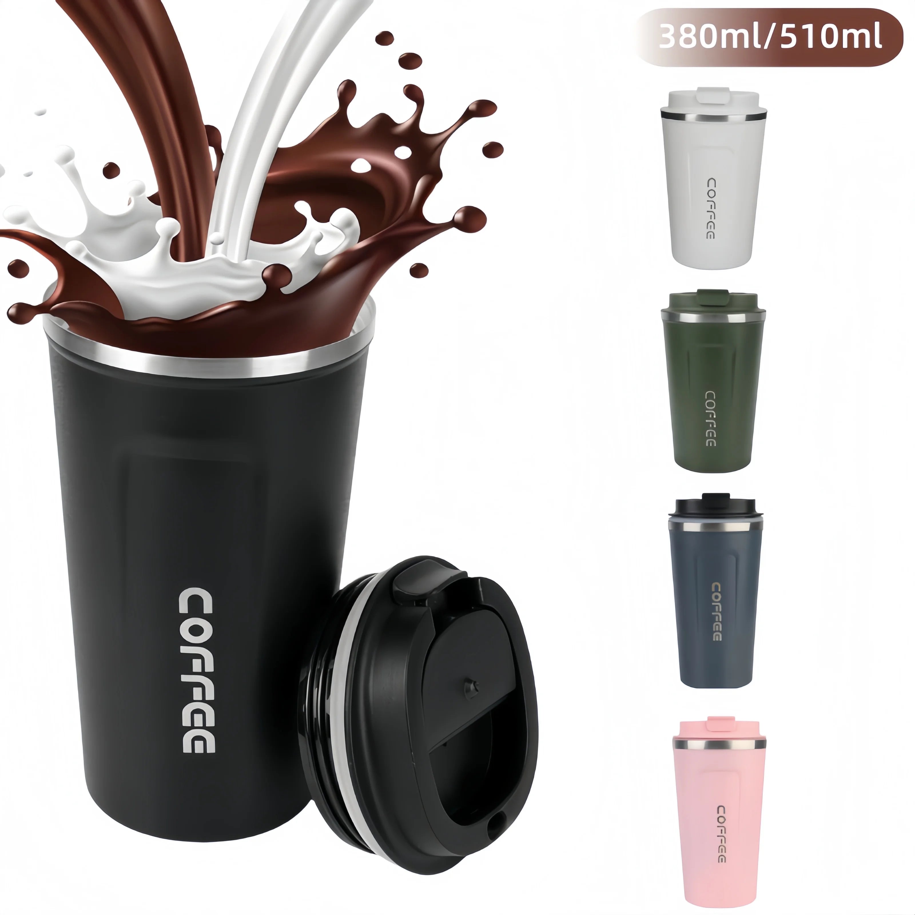 380/510ML Leakproof Travel Thermo Cup for Tea Water Coffee Cup
