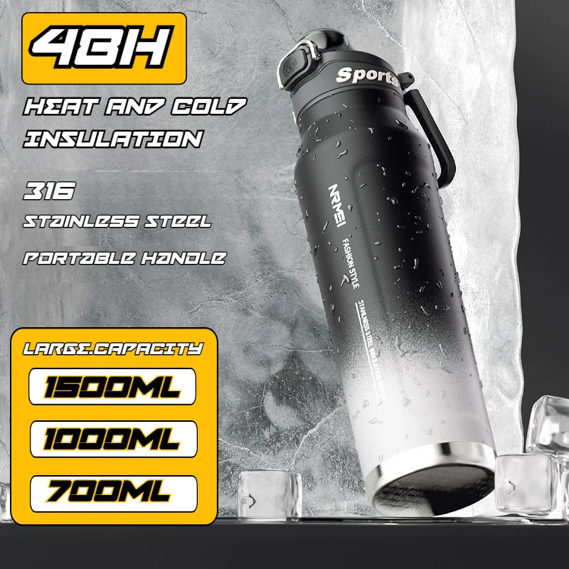 1.5L Thermos Water Bottle Stainless Steel Vacuum Flas Tumbler Coffee