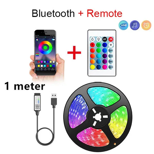Bluetooth LED Strip Lights Smart SMD 5050 APP Remote Control Flexible