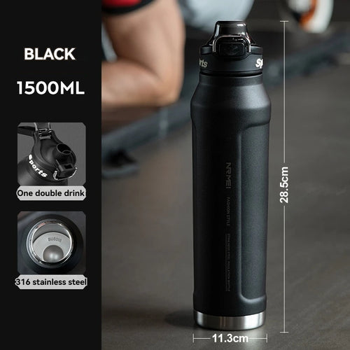 1.5L Thermos Water Bottle Stainless Steel Vacuum Flas Tumbler Coffee